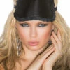Elegant Moments Leather Blindfold With Trim