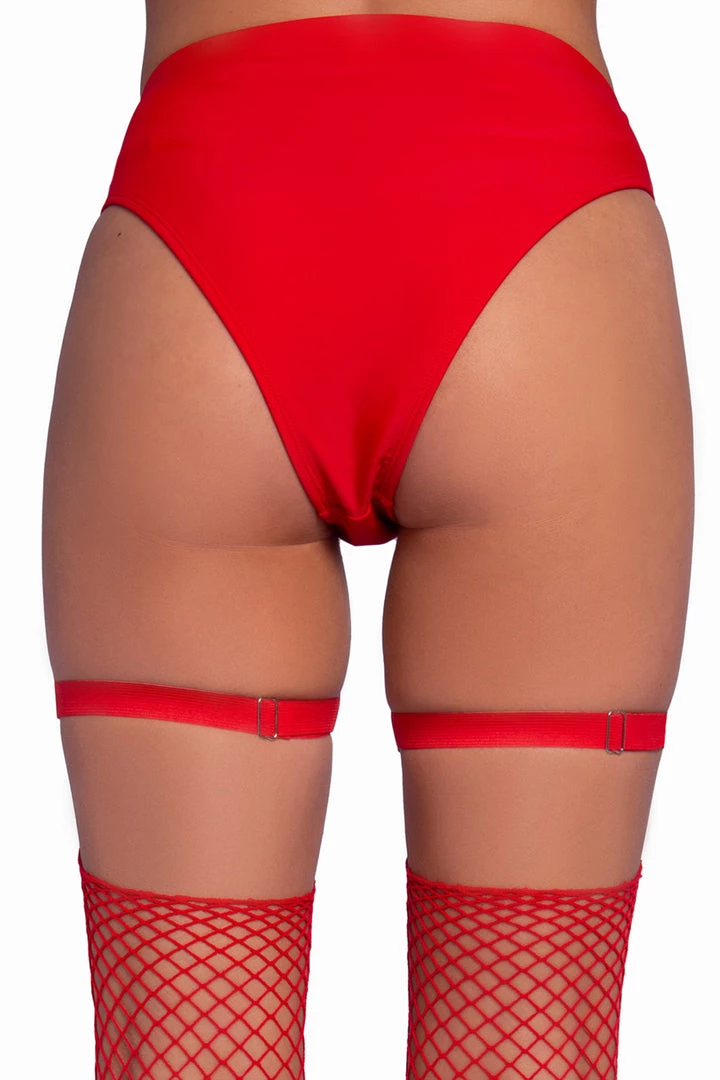Leg Avenue Dual Strap Wet Look Leg Garters 2 Leg Avenue Dual Strap Wet Look Leg Garters