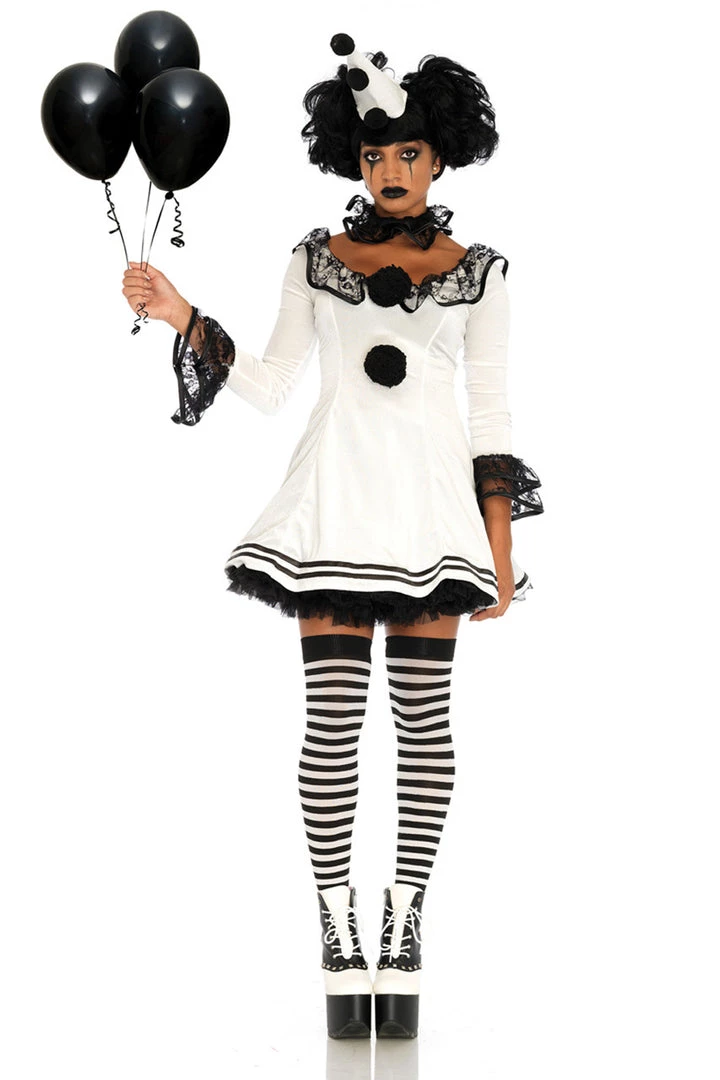 Leg Avenue Sexy Halloween Costumes Black And White Clown Costume 3 Leg Avenue Sexy Halloween Costumes Black And White Clown Costume