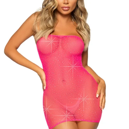Leg Avenue Lingerie Sparkle Net Tube Dress