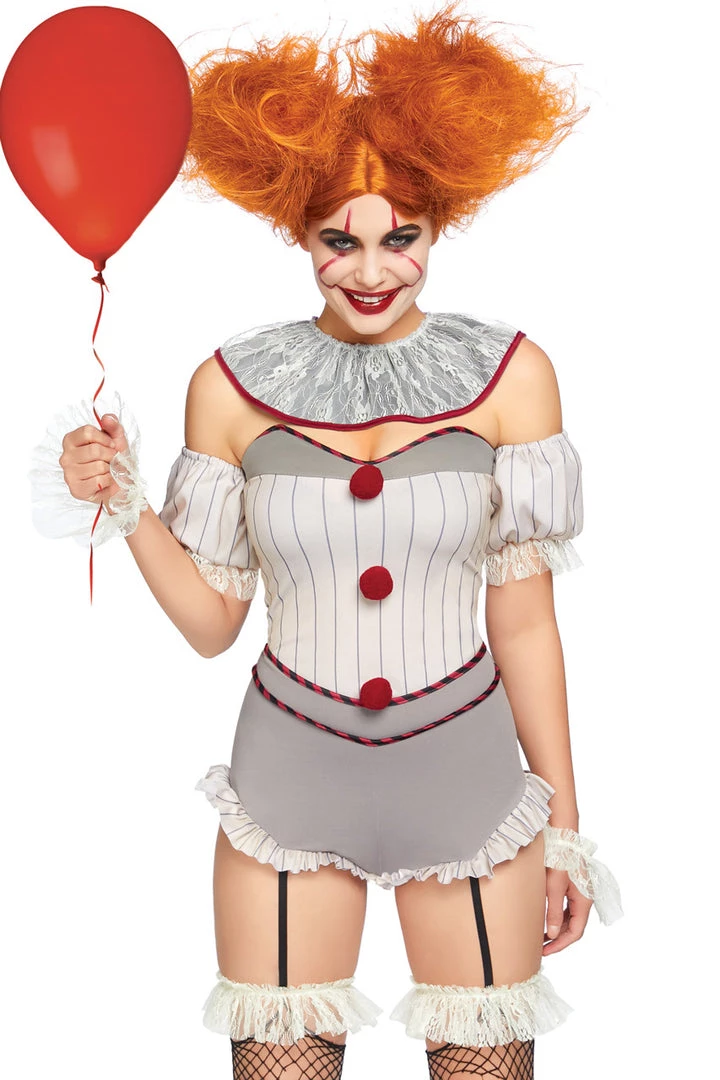 Leg Avenue Killer Sewer Clown Costume Sexy Halloween Costumes 1 Leg Avenue Killer Sewer Clown Costume Sexy Halloween Costumes