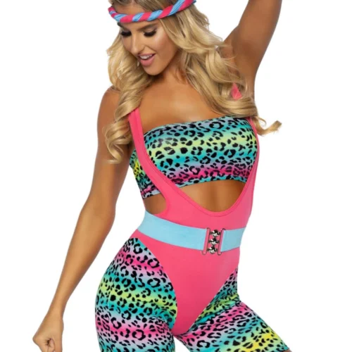 Leg Avenue Sexy Halloween Costumes 80s Cardio Cutie Costume