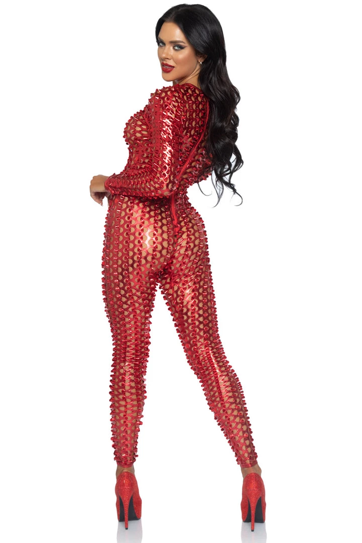 Leg Avenue Sexy Halloween Costumes Laser Cut Metallic Catsuit 4 Leg Avenue Sexy Halloween Costumes Laser Cut Metallic Catsuit