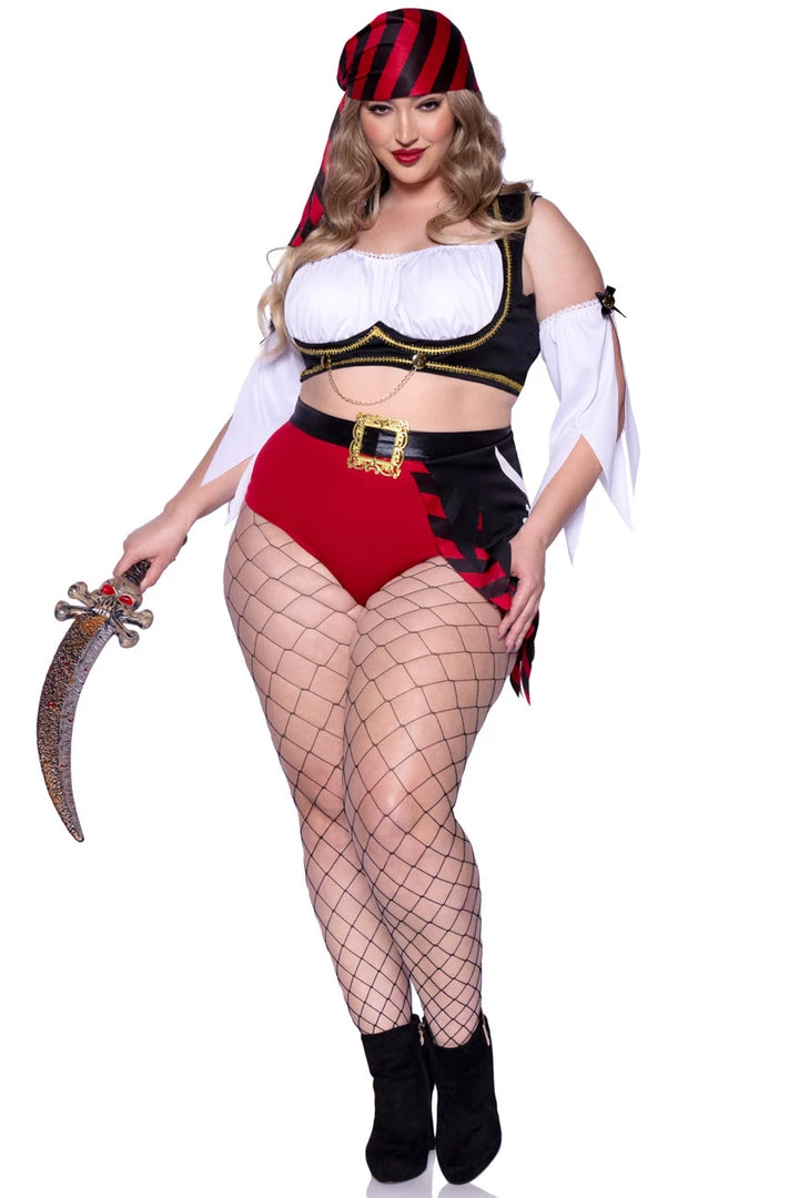 Leg Avenue Plus Size Wicked Wench Pirate Costume 1 Leg Avenue Plus Size Wicked Wench Pirate Costume