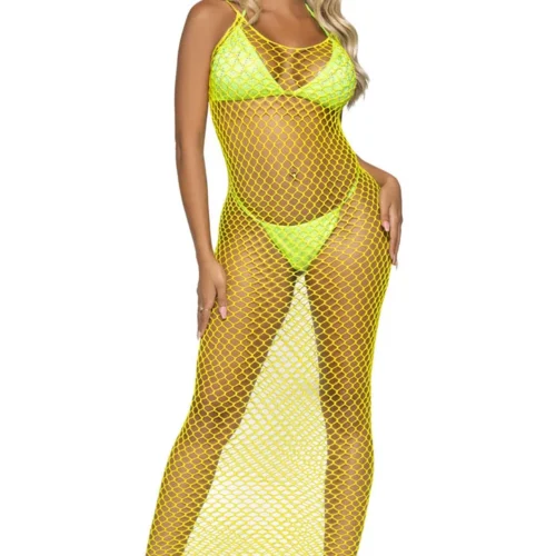 Leg Avenue Long Fence Net Gown Lingerie