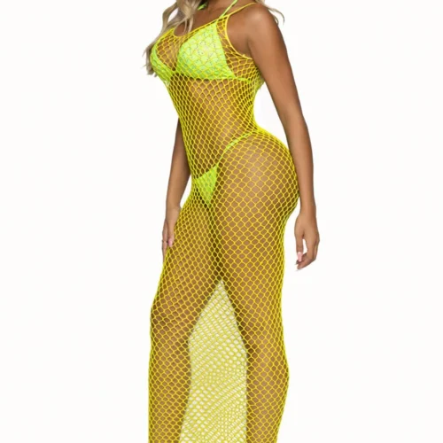 Leg Avenue Long Fence Net Gown Lingerie
