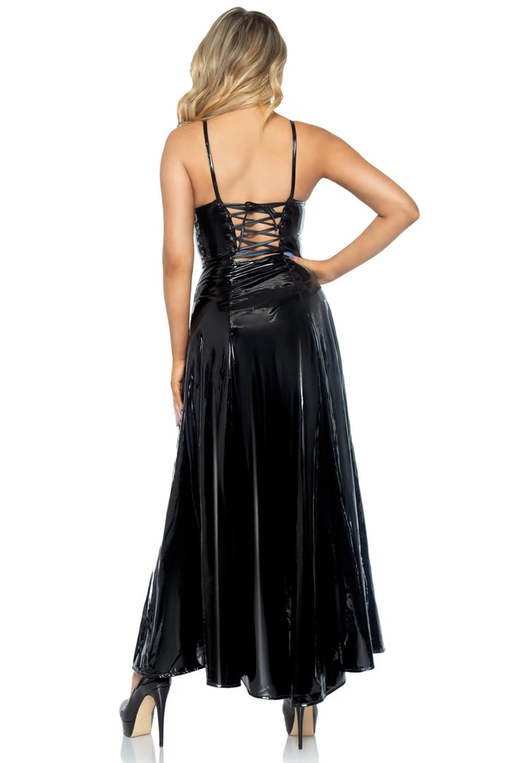 Leg Avenue Black Vinyl Gown Clothing 2 Leg Avenue Black Vinyl Gown Clothing