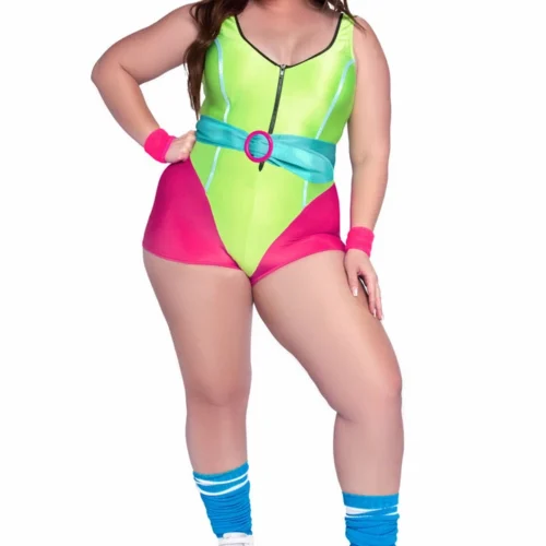 Leg Avenue Plus Size 80s Workout Hottie Costume 6 Leg Avenue Plus Size 80s Workout Hottie Costume