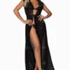 Leg Avenue Iridescent Floor Length Robe Lingerie