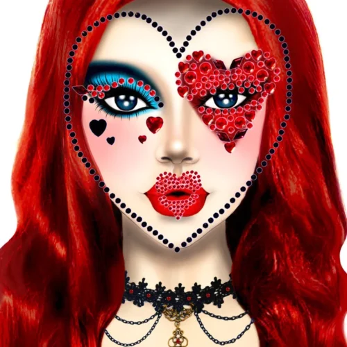 Leg Avenue Red Queen Eye Jewels Accessories