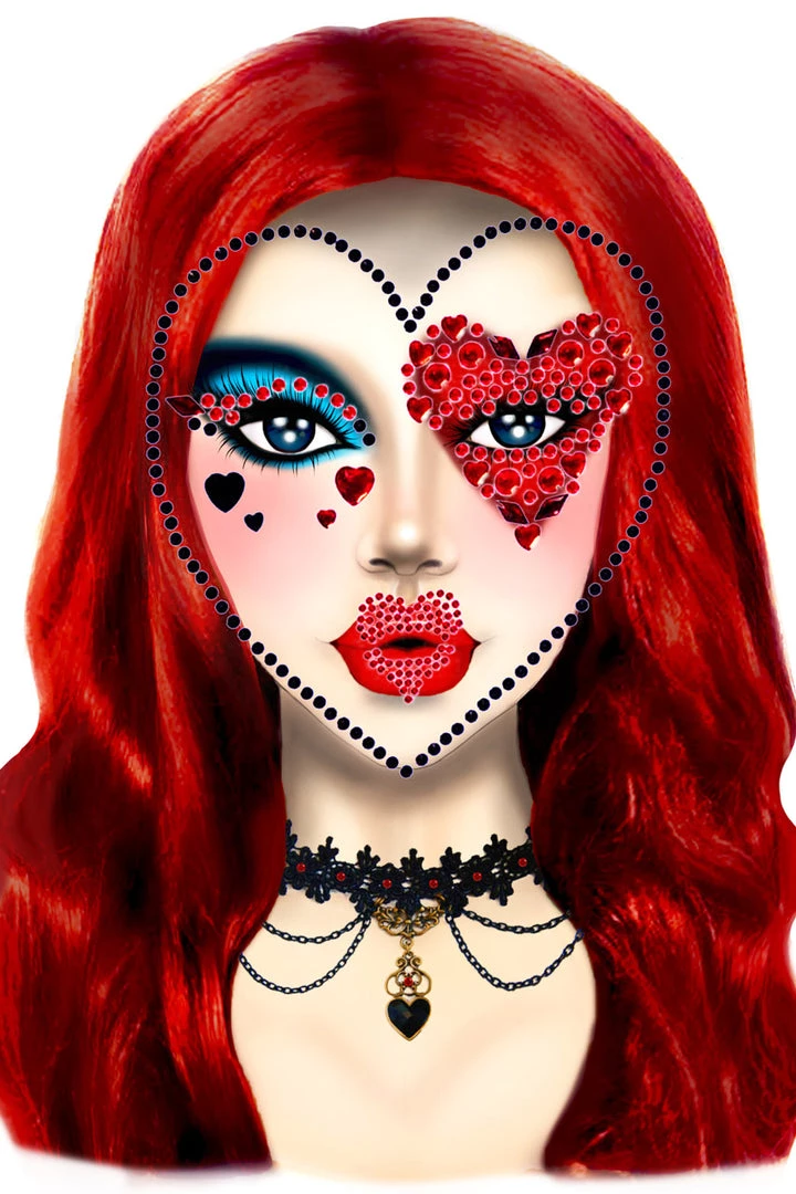 Leg Avenue Red Queen Eye Jewels Accessories 1 Leg Avenue Red Queen Eye Jewels Accessories