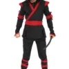 Leg Avenue Sexy Halloween Costumes Men's Black And Red Ninja Costume