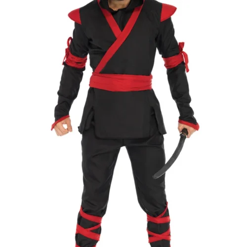 Leg Avenue Sexy Halloween Costumes Men's Black And Red Ninja Costume
