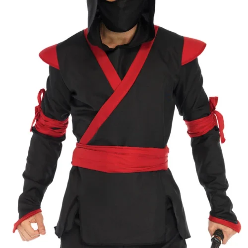 Leg Avenue Sexy Halloween Costumes Men's Black And Red Ninja Costume