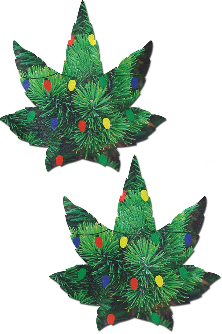 Pastease Holiday Indica Pot Leaves Nipple Pasties 1 Pastease Holiday Indica Pot Leaves Nipple Pasties