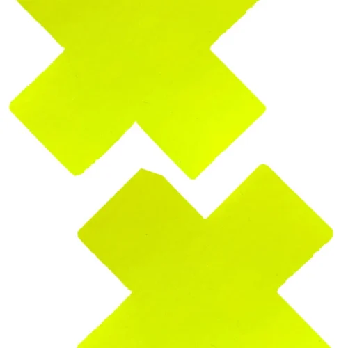 NevaNude Neon Yellow Wet Vinyl X Nipple Pasties