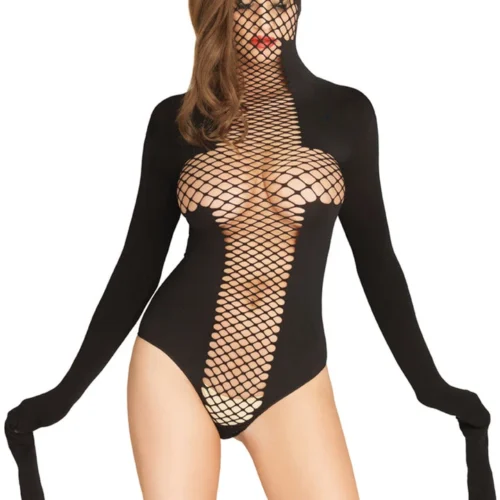 Leg Avenue Lingerie Net Masked Teddy