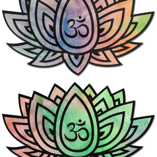 3WISHES Pastel Tie-Dye Rainbow Lotus Pasties
