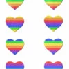 Pastease 8 Mini Rainbow Hearts Body Pasties