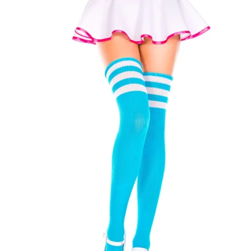 Music Legs Athletic Striped Thigh Highs Hosiery 61 Music Legs Athletic Striped Thigh Highs Hosiery