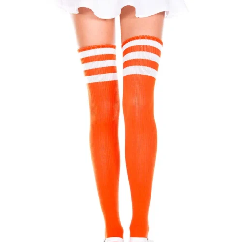 Music Legs Athletic Striped Thigh Highs Hosiery 68 Music Legs Athletic Striped Thigh Highs Hosiery