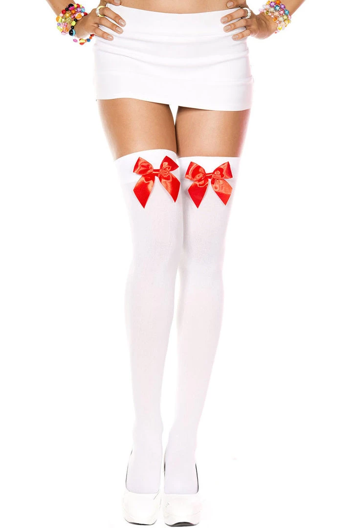 Music Legs Bow Top Thigh Highs 33 Music Legs Bow Top Thigh Highs
