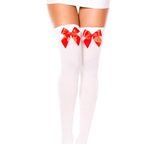 Music Legs Bow Top Thigh Highs 53 Music Legs Bow Top Thigh Highs