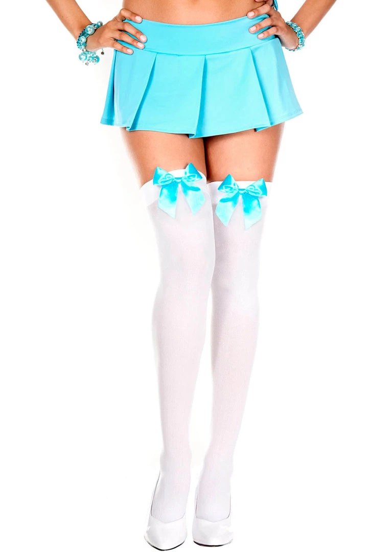 Music Legs Bow Top Thigh Highs 25 Music Legs Bow Top Thigh Highs