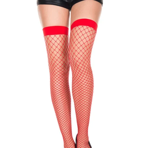 Music Legs Fishnet Thigh High Stockings Hosiery