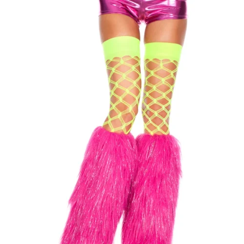 Music Legs Music Festival Wear Furry Neon Lurex Leg Warmers