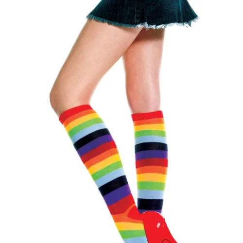Music Legs Rainbow Knee Highs 5 Music Legs Rainbow Knee Highs