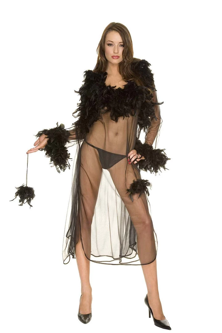 Music Legs Ostrich Feather Robe And Gown 1 Music Legs Ostrich Feather Robe And Gown