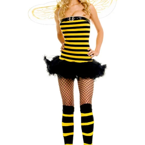 Music Legs Sexy Halloween Costumes Bumble Bee Babe Costume