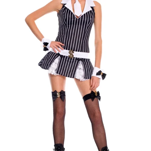 Music Legs Sexy Halloween Costumes Sexy Mafia Girl Costume