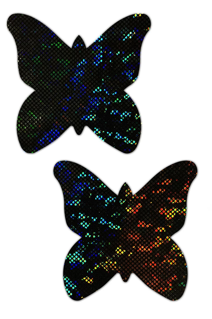 Pastease Black Shattered Glass Monarch Pasties 1 Pastease Black Shattered Glass Monarch Pasties