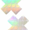 NevaNude Silver Holographic Mermaid XX Pasties