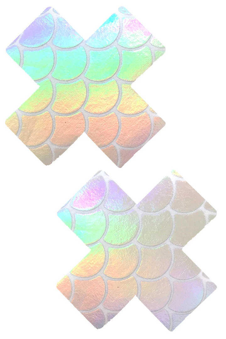 NevaNude Silver Holographic Mermaid XX Pasties 1 NevaNude Silver Holographic Mermaid XX Pasties