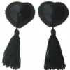 OY Brands Embroidered Heart Shaped Tassel Nipple Pasties