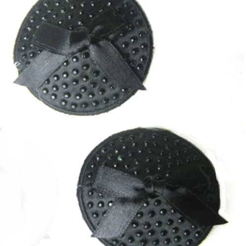 OY Brands Black Rhinestone Cone Shaped Pasties