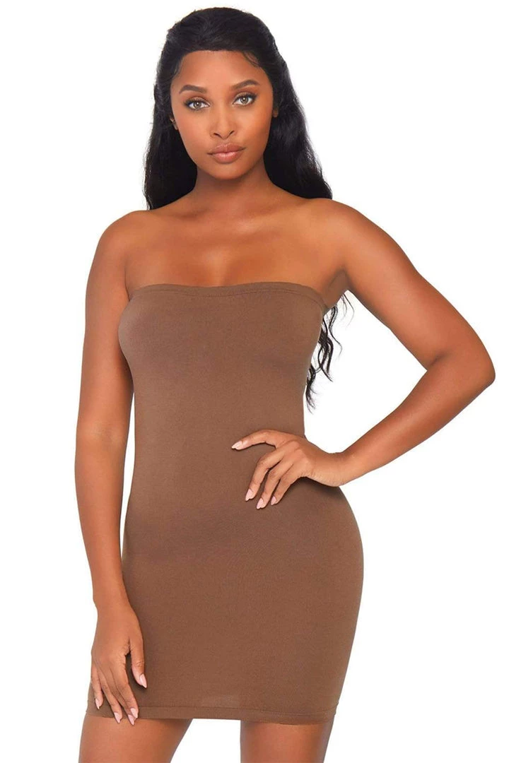 Leg Avenue Dark Tan Seamless Bodyshaper Dress Lingerie 1 Leg Avenue Dark Tan Seamless Bodyshaper Dress Lingerie