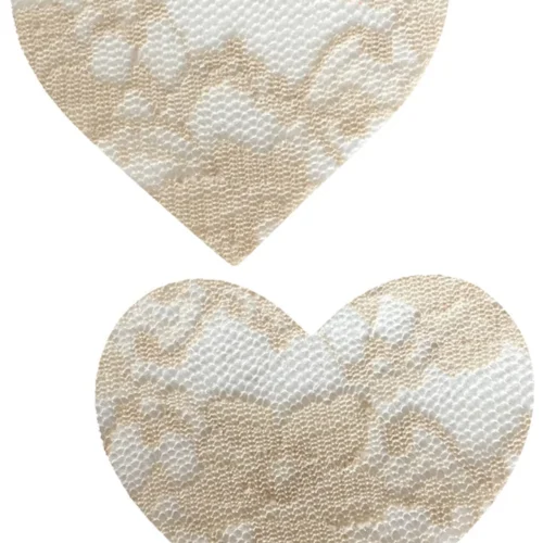 NevaNude Beige Lace Heart Nipple Pasties