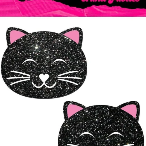 PASTEASE Brand Pasties Lingerie Glitter Kitty Cat Pasties