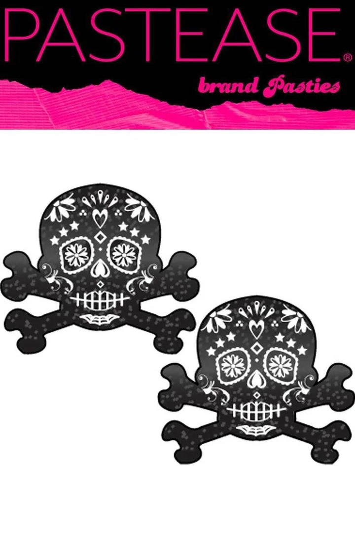 PASTEASE Brand Pasties Glitter Candy Skull Pasties 1 PASTEASE Brand Pasties Glitter Candy Skull Pasties