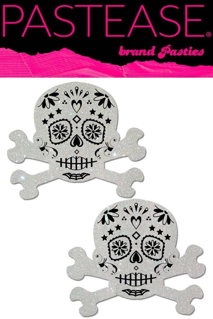 PASTEASE Brand Pasties Glitter Candy Skull Pasties 2 PASTEASE Brand Pasties Glitter Candy Skull Pasties