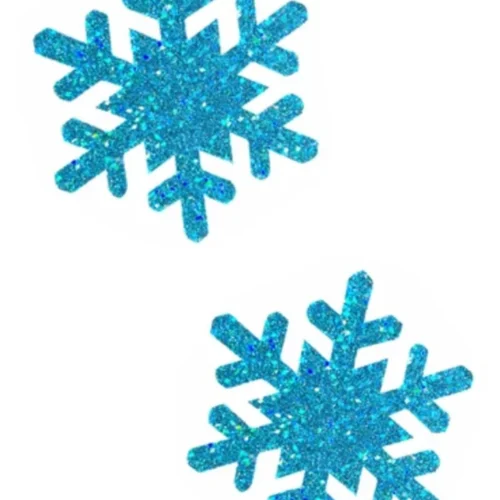 NevaNude Turquoise Glitter Snowflake Christmas Nipple Pasties Lingerie