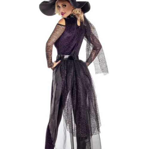 Party King Sexy Halloween Costumes Midnight Violet Witch Costume