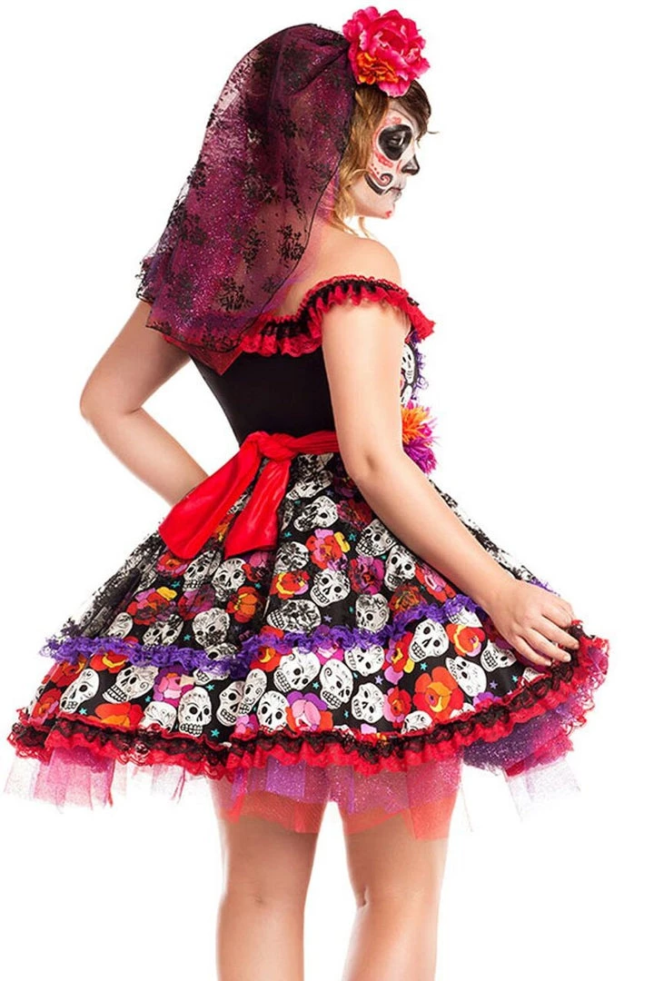 Party King Plus Costumes Lady Muerta Costume Plus 2 Party King Plus Costumes Lady Muerta Costume Plus