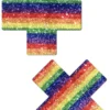 Pastease Glittering Rainbow XX Nipple Pasties