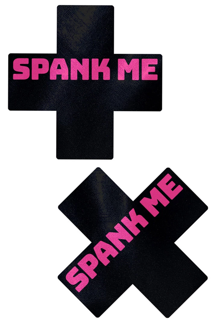 Pastease Pink Spank Me Cross Pasties 1 Pastease Pink Spank Me Cross Pasties