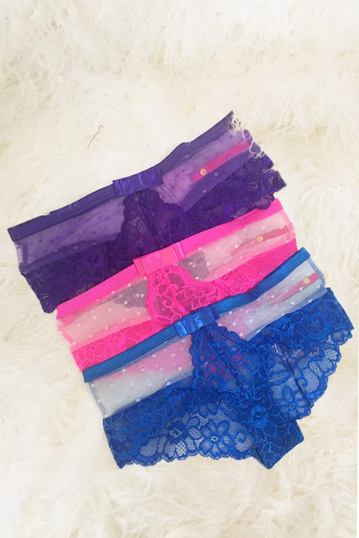 Seven Til Midnight Pink Dotted Mesh & Lace Cheeky Panty 4 Seven Til Midnight Pink Dotted Mesh & Lace Cheeky Panty